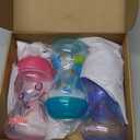 Nuby Clik-It No-Spill Baby Sippy Cup with Soft Spout - (3 Pack) 10 oz - 6+ Months - Pink/Purple/Aqua