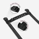 Rydonair 2 Pack Roll Bar Grab Handles Compatible with Jeep Wrangler YJ TJ JK JKU JL JLU Rubicon Sahara 1955-2025 - Seat Belt Grade Grip Handle- Black