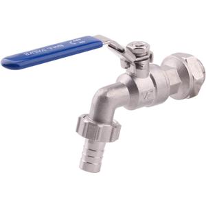 DERNORD Stainless Steel Ball Valve - 1/2 Inch Weldless Bulkhead for Building Home Brew Kettle/Mash Tun