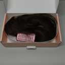 Elailite Hair Toppers for Women Real Human Hair Topper with Bangs Thinning Thin 5.1"x2.8" Silk Base Clip in Remy Hairpieces 12 Inch Dark Brown