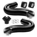 75mm Auto Heater Pipe Ducting, 9Pcs Y-Branch Warm Air Outlet Vent Kit, Vent Hose for We-Basto Pro-pex Ebers-pacher Diesel Parking Heater