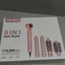 5 in 1 Hot Air Styler, Hair Dryer Brush with Auto Wrap Curler, 110,000 RPM High-Speed Blow Dryer Styler, Frizz-Free Styling for All Hair Types-Straight, Wavy & Curly, No Heat Damage, 1200W