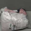 Ombre 100% Blackout Curtains 90 Inch Length 2 Panels for Bedroom Room Pink White Gradient Patterned Room Darkening Thermal Insulated Grommet Window Treatment Drapes,52x90, 2 Set