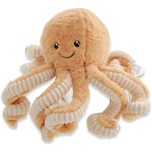 OUKEYI 15.7 Inches Plush Cute Octopus Soft Toy Stuffed Marine Animal for Home Decor Christmas Birthday Gifts(Brown)