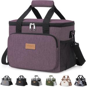 Lifewit Medium Lunch Bag Insulated Lunch Box Soft Cooler Cooling Tote for Adult Men Women, Purple 12-Can (9L)