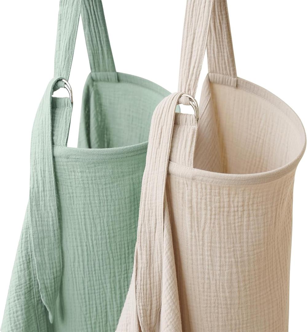 Coreeky 2 Pack Muslin Nursing Cover for Breastfeeding, Soft & Breathable 100% Cotton Breastfeeding Cover up with Adjustable Neck Strap, Multi-use Nursing Apron & Baby Carseat Canopy