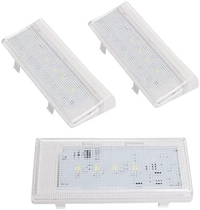 Misakomo W10515058 & W10515057 Refrigerator LED Light Set with Plastic Cover, Includes Fridge Main Light & Aux Lights, 3-pc Set, Compatible with Whirlpool Kenmore Maytag Kitchen-aid