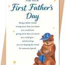 7 x FANCYLUCKY Happy First Fathers Day Gift for New Dad, Funny 1st Father's Day Card for New Dad from Baby Boy Girl, First Time Dad Card