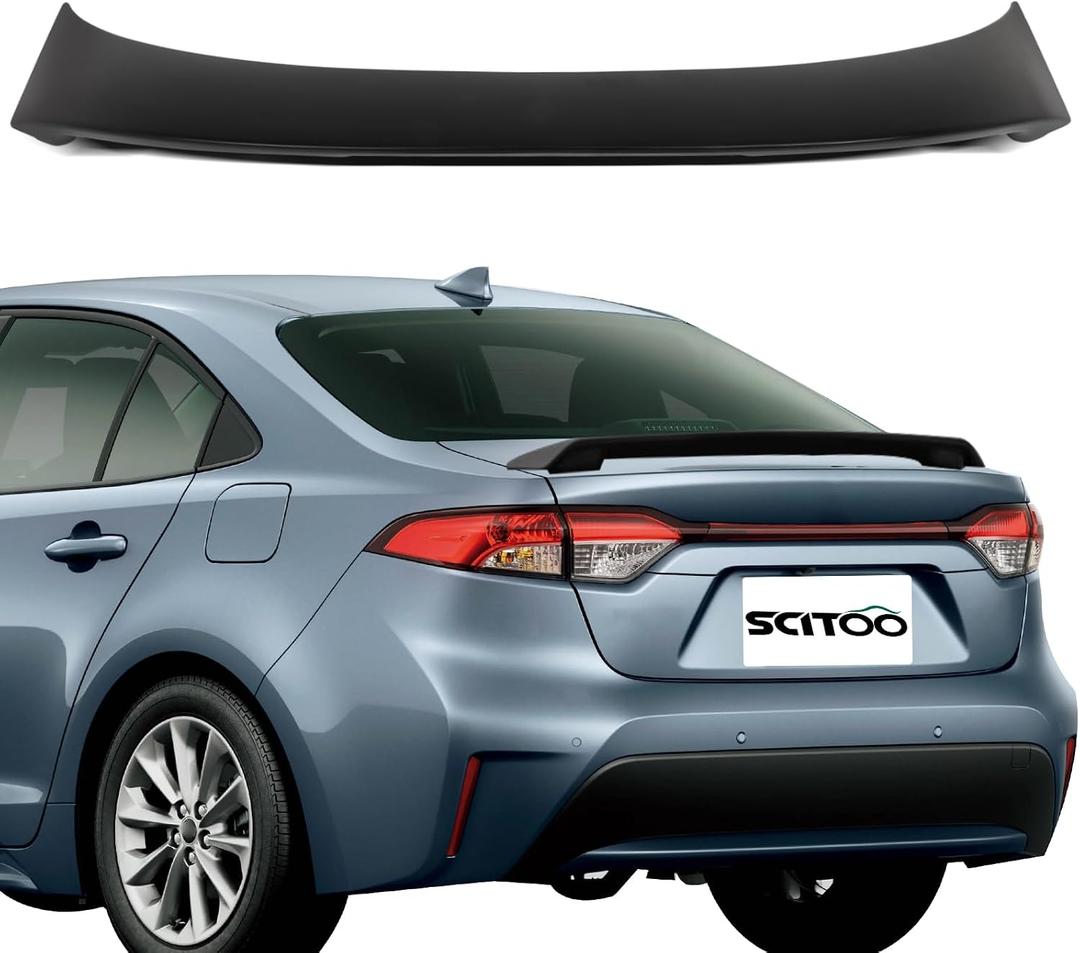 SCITOO ABS Spoiler Wing Fits for 2014-2019 for Toyota for Corolla 1PC Matte Black Rear Trunk Spoiler Wing