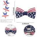 Independence Day Hair Clips Patriotic American Flag Hair Bows, Fashionable High-End 4th of July Hair Clips Independence Day Hair Accessories for Baby Girls 2PCS (1 Count (Pack of 1))