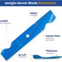 Aeagle 532187256 Mower Blades for Husqvarna Z254 Z254F YTH2454 YTH24V54 LGT2554 LGT2654 RZ5424 MZ54 RZ5426 54'' Deck Lawn Mower for Craftsman Poulan 187256 187254 532187254, 5 Point Star (Blue)