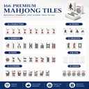 American Mahjong Set, 166 Deep Engraved Melamine Tiles With Premium Mat