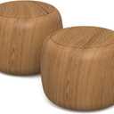 Babelio White Noise Sound Machine for Adults Kids Baby, Mini, 15 Non-looping Sounds, Timer, Memory Function, Easy to Pocket and Travel Wood 2 Pack