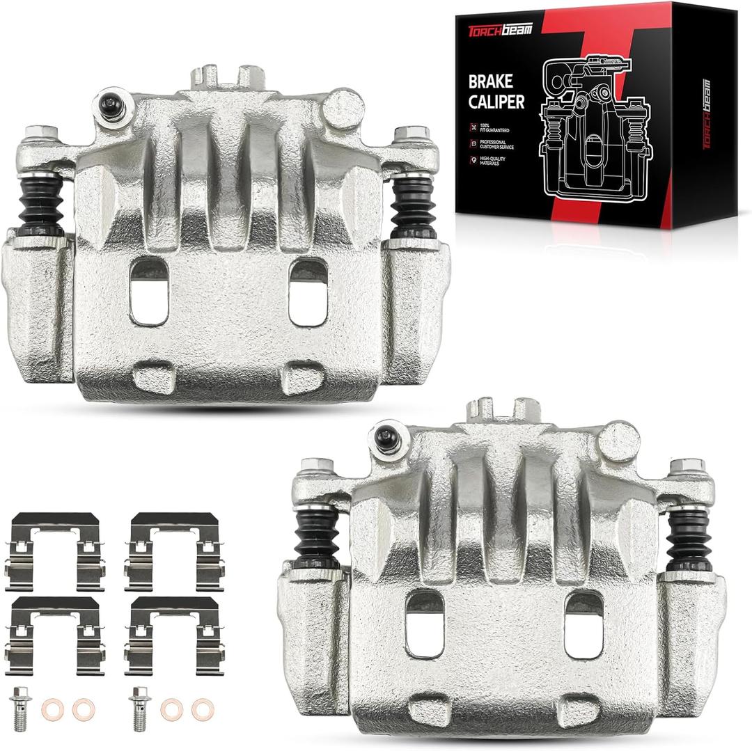 Torchbeam Front Brake Calipers Set for Subaru Impreza 2002-2016, Subaru Legacy 2003-2004, Saab 9-2X 2005-2006, Front Left and Front Right Calipers with Bracket Replace # 19B2682+19B2683