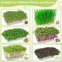 Stainless Steel Sprouts Growing Kit 4-Tier 14 inch Trays, Microgreens Growing Kit, Seed Sprouting Tray with Encrypted Mesh Sprouts for Beans Alfalfa Broccoli Wheat Grass