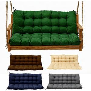 Yddsky Porch Swing Cushions,Waterproof Bench Cushion for Outdoor Furniture,2-3 Seater Replacement Thickened Swing Cushion with Ties,Patio,Outdoor,Backyard and Garden60x40,Dark Green