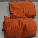 MIULEE Orange Privacy Sheer Curtains That Let Light in 84 Inches Long Non-See-Through Semi Sheer Curtain Light Filtering Window Curtains Fall Decor Drapes for Living Room Bedroom 2 Panels Set