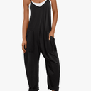 ANRABESS Jumpsuits for Women Casual Summer Overalls Sleeveless Spaghetti Strap Romper Jumpers Trendy Beach Vacation Outfits M