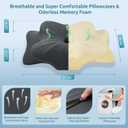 DONAMA Cervical Pillow for Neck and Shoulder Pain Relief, Cooling Contour Memory Foam Pillow, Dual-Height Ergonomic Neck Support Pillow for Side Back Stomach Sleepers with Removable Pillowcase