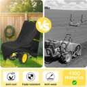 Tiller Cover, Rototiller Covers, 420D Silver-Coated Waterproof Fabric, Adjustable Drawstring Hem, Green Handle & Rear Waist Band  Fits Most Tillers (Black, Gas Tiller Cover)