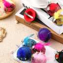 MTLEE 12 Pcs Mini Tea Party Hats Dress up Hair Fascinator Clip on Tiny Hat with Flower Feather Bow for Women Costume Accessory, 2.75 Inch