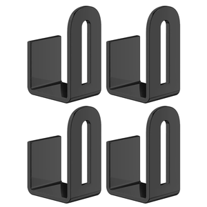 Blukids 4 Pcs Cutting Board Holder with Glue Pots Pan Lids Rack Chopping Board Rack Kitchen Countertop Organizer Stand Holder, Black
