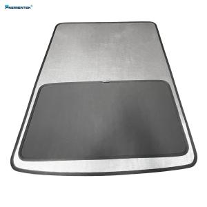 Front and Rear Sunshades (2pcs) 2-in1 Single Layer Design Glass Roof Sunshade Mesh Covers w/ Coated UV-Reflective Layer for Rivian R1S 2022+