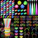 New Years Eve Party Supplies 2026, Glow in the Dark Party Supplies for Kids Adults, Light Up Party Favors with 57 LED Light Up Toys, 100 Glow Sticks Bulk DIY Glow Necklaces Neon Party Decorations