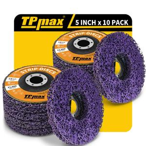 TPmax 5" x7/8'' Stripping Discs Rust Remover Wheel Remove Paint and Oxidation Poly Strip Wheel Disc Abrasive Angle Grinding Wheel - 10 Pack(Purple)