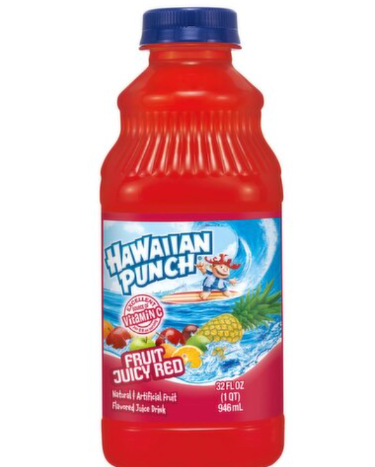 Hawaiian Punch Fruit Juicy Red Fruit Flavored Juice Drink 32FL OZ, 946ML, 10-11-26