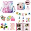 WOGOZAN Mini 11 Accessories for Fujifilm Instax Mini 11 Instant Camera Include Case, Color Filters, Photo Album, 2x3 Frames, Selfie Lens and Stickers (Blue-Pink Watercolor) (No Camera)