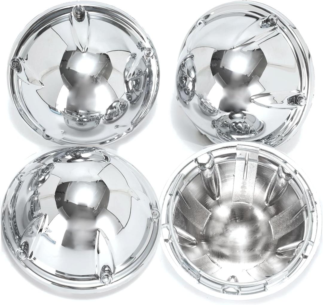 4Pcs 3in / 77mm Car Wheel Center Caps for C10695 LG1011-16 57492085F-1 C524101-CAP Chrome Outer 3 in, Inner 2.58 in Snap-On Hub Caps