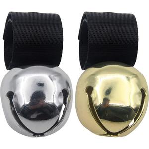 SCENEREAL Dog Collar Bell for Training, Hiking, Walking, Hunting, Pet Tracker, 2 Pack 1.0" Extra Loud Pet Bell for Save Wildlife and Birds (Bear Bell, Cow Bell) Gold | Silver for Small Medium Dogs