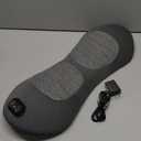 3-in-1 Electric Back Massager with Heat, Vibration and Traction, Triple Fusion Back Massager Bed and Chair Use, Lumbar Support Pillow for Lower Back Comfort and Spine Support (Gray & Red)