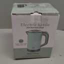 Sekaer Small Electric Tea Kettle Stainless Steel 0.8L Portable Travel Hot Water Boiler, Mini Electric Coffee Kettle with Auto Shut-Off & Boil Dry Protection, Cordless Base & Green