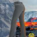 IGOLUMON Snow Ski Pants Womens Waterproof Fleece Lined Pants Winter Insulated Softshell for Hiking Snowboard Outdoor (Gray)