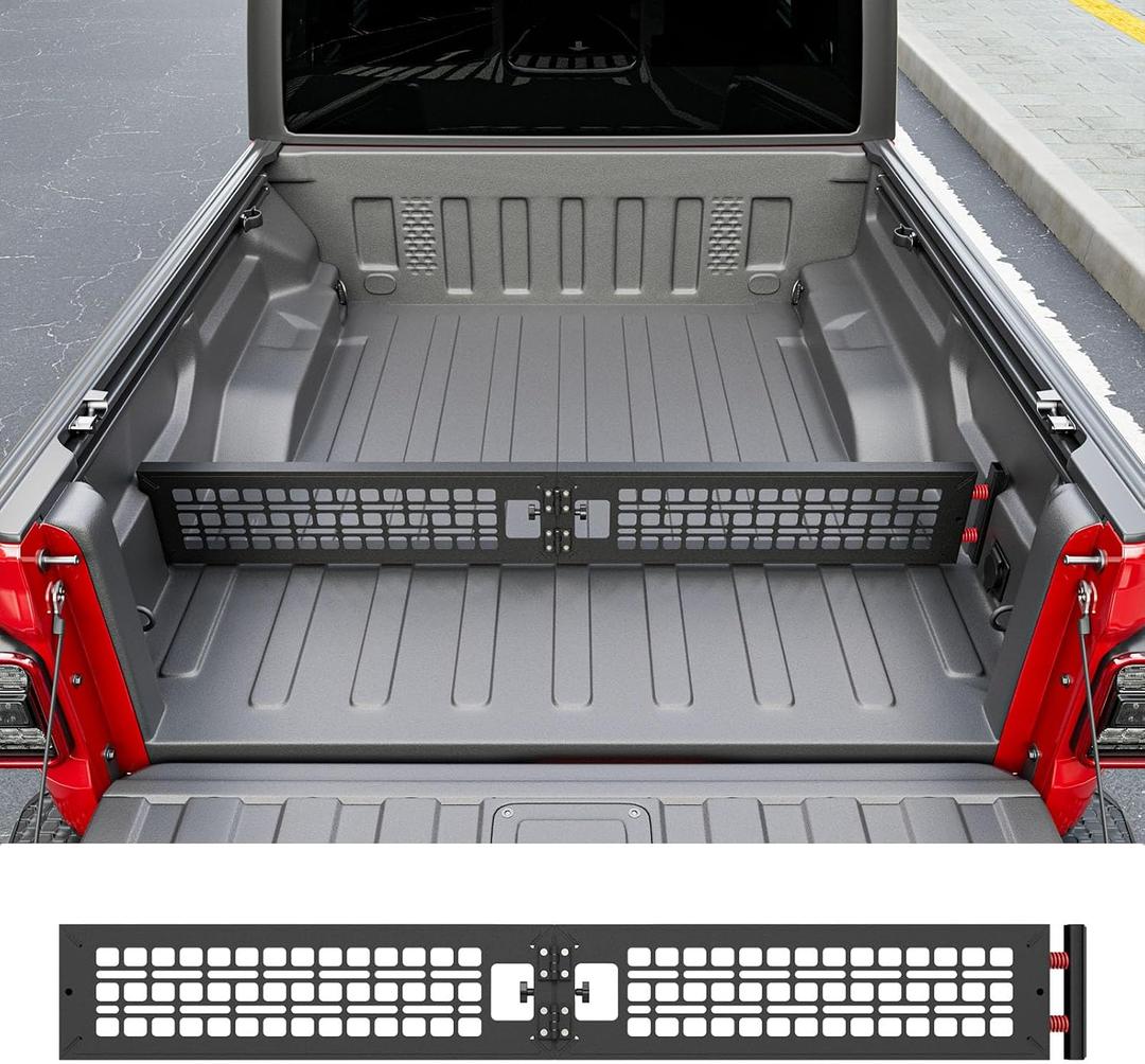SZYANG Truck Bed Divider Compatible with 2020-2026 Jeep Gladiator Cargo Manager Molle Panel Truck Bed Organizer Replacement for 2020-2026 Jeep Gladiator Accessories