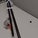 KAMANINA 1 Inch Double Curtain Rods 36 to 72 Inches (3-6 Feet) Window Telescoping Drapery Rod, Black Heavy Duty Curtain Rods for Windows, Twisted Cage Finials