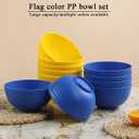 Berglander Plastic Bowls Set of 12 Pieces 25oz, UKR Color Reusable and Sturdy Ramen Bowl, Soup Bowls, Cereal Bowl for Adult, Kids, Home, Restaurant, Garden, Picnic, Camping, Poolside, Outdoor