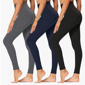 High Waisted Leggings for Women - Soft Athletic Tummy Control Yoga Pants for Cycling Dance Tights, 2XL/3XL
