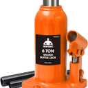 Jack Boss Bottle Jack 6 Ton (12,000 LBs) Hydraulic Car Jack, Fit for Auto Truck Repair and House Lift, Orange