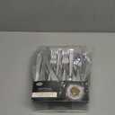 Plastic Cutlery Silverware Extra Heavyweight Disposable Flatware, Full Size Cutlery Combo, Polished Silver, 80 Forks, 40 Spoons, 40 Knifes, Value Pack 160 Count