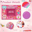 Pasimy 36 Pcs Mother's Day Picture Frames Craft Kits Include Pure Color Cardboard Picture Frames Sticker DIY Handmade Craft Photo Frame Decorate Gifts for Mother's Day Home Party