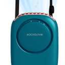 AOCOOLFAN Portable Neck Fan, Mini Small Personal Handheld Fan USB Rechargeable 3 Speed for Girls Boys Woman Eyelash Travel Home Office Outdoor (Blue)