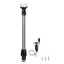 Besramtic Stern Light Boat Anchor Light Marine Navigation lights USCG 2 NM All Round White LED Removable 2 Pin 12 Volts 24 Inches (Stainless steel Cover with plug-in base)