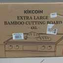 Kikcoin 3020 Bamboo Cutting Boards for Kitchen, Heavy Duty Wooden Cutting Boards, Healthy Extra Large Chopping Boards with Deep Juice Groove and Handle, Oversized Stove Top Cover, Natural