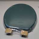 Dark Green Round Toilet Seat Natural Wood Toilet Seat with Zinc Alloy Hinges, Easy to Install also Easy to Clean, Scratch Resistant Toilet Seat by Angol Shiold (Round, Dark Green)