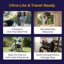 Drive Medical AeroCarbon Ultra-Lite Rollator, Strong Carbon Fiber Walkers for Seniors, Foldable Rollator Walker with Seat, Ultra Lightweight Rolling Walker, Just 11.5 Pounds, Black