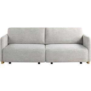 Serta Vail 86" Convertible Sleeper Sofa, Queen Size, Wall-Hugging Dreamglide Mechanism, Dreamcoil Comfort, Boucle Fabric, Ivory