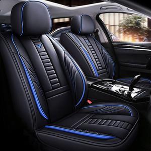 for Toyota RAV4 2008-2025 Car Seat Covers, Full Coverage Customized Seat Covers Premium Leather Waterproof Stain-Resistant Easy to Install (Front Set, Black&Blue)